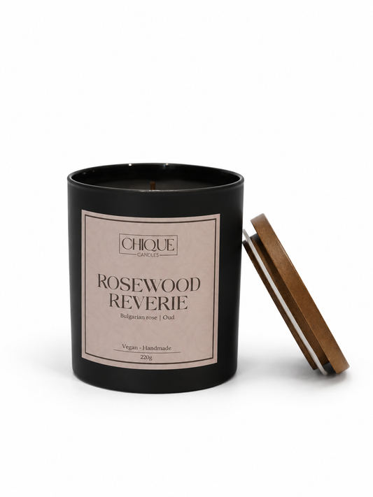 Rosewood Reverie - Vela aromática de rosa e oud