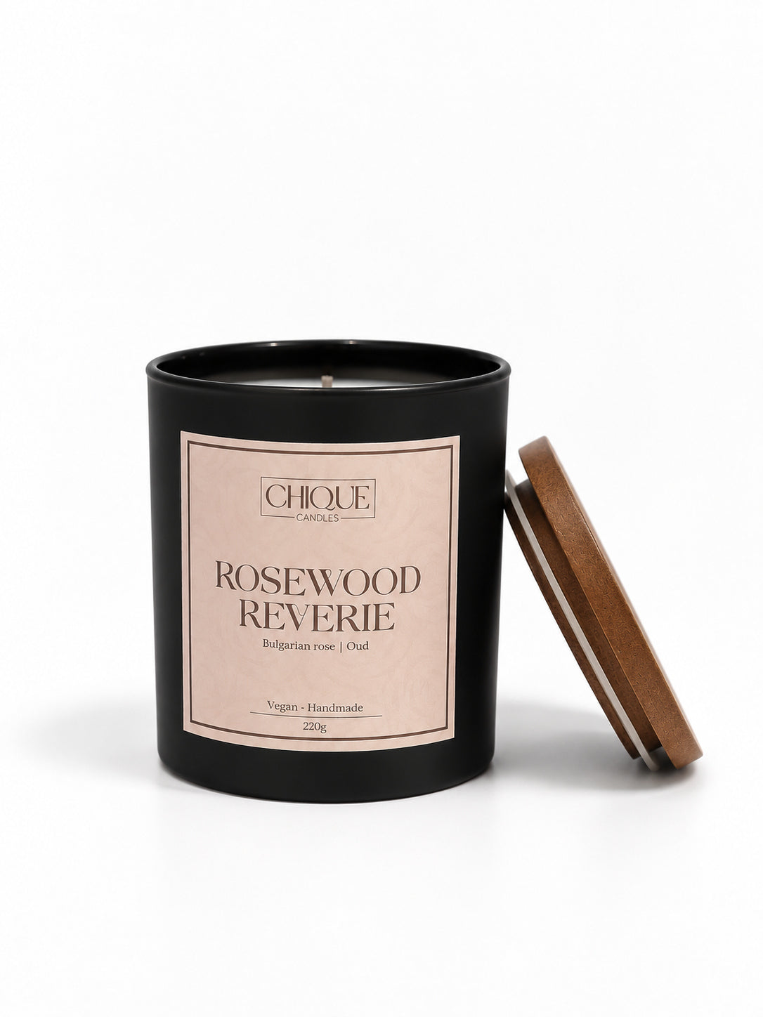 Rosewood Reverie - Rose and oud scented candle