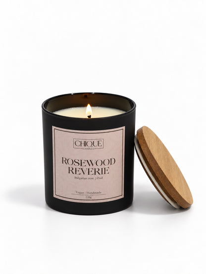 Rosewood Reverie - Rose and oud scented candle
